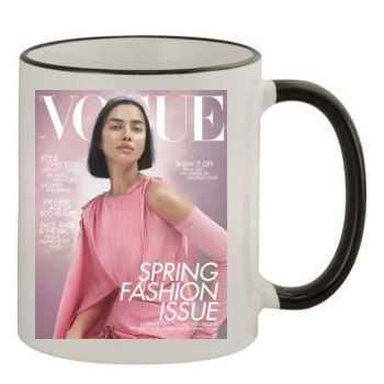 Irina Shayk 11oz Colored Rim & Handle Mug