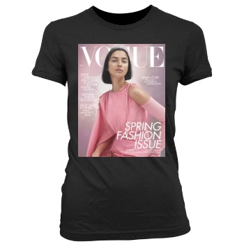 Irina Shayk Women's Junior Cut Crewneck T-Shirt