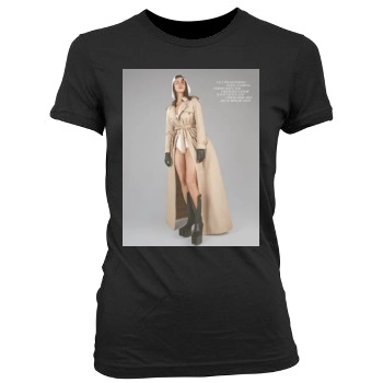 Irina Shayk Women's Junior Cut Crewneck T-Shirt