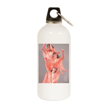 Irina Shayk White Water Bottle With Carabiner