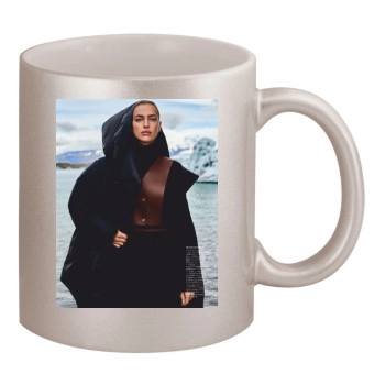 Irina Shayk 11oz Metallic Silver Mug