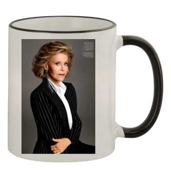 Jane Fonda 11oz Colored Rim & Handle Mug