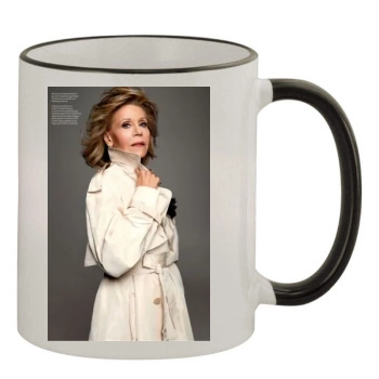 Jane Fonda 11oz Colored Rim & Handle Mug