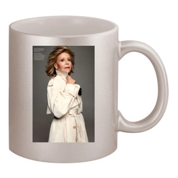 Jane Fonda 11oz Metallic Silver Mug