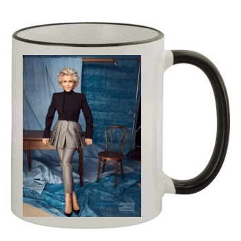 Jane Fonda 11oz Colored Rim & Handle Mug