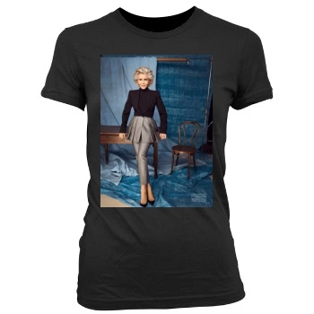 Jane Fonda Women's Junior Cut Crewneck T-Shirt