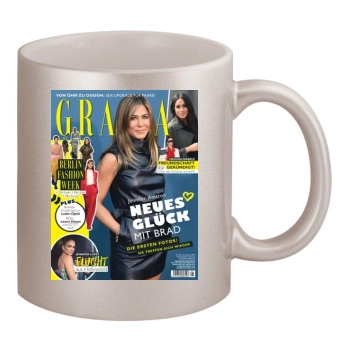 Jennifer Aniston 11oz Metallic Silver Mug