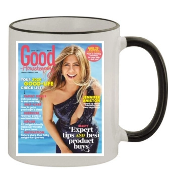 Jennifer Aniston 11oz Colored Rim & Handle Mug