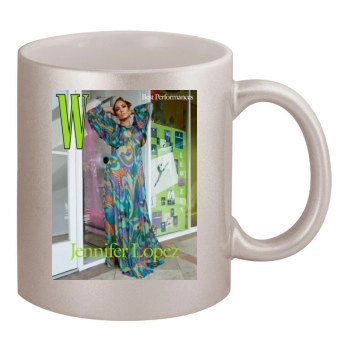 Jennifer Lopez 11oz Metallic Silver Mug