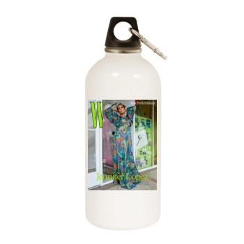 Jennifer Lopez White Water Bottle With Carabiner