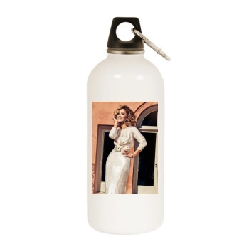 Jennifer Lopez White Water Bottle With Carabiner