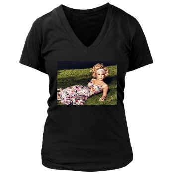 Jennifer Lopez Women's Deep V-Neck TShirt