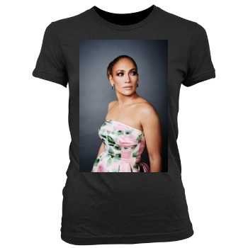 Jennifer Lopez Women's Junior Cut Crewneck T-Shirt