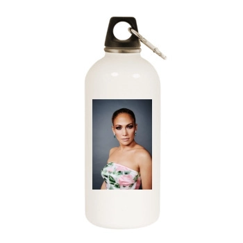 Jennifer Lopez White Water Bottle With Carabiner