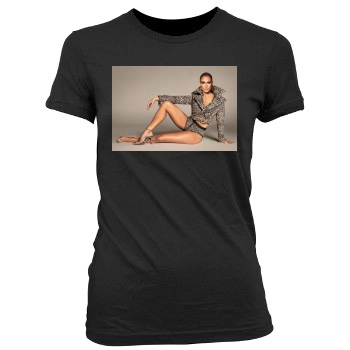 Jennifer Lopez Women's Junior Cut Crewneck T-Shirt