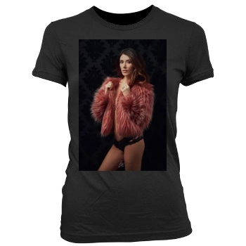 Jewel Staite Women's Junior Cut Crewneck T-Shirt