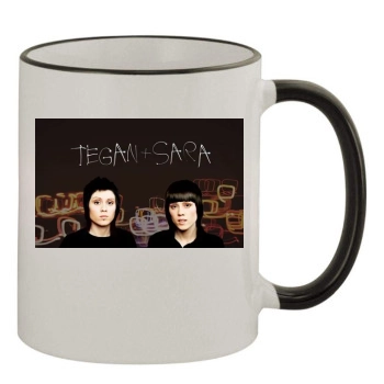Tegan and Sara 11oz Colored Rim & Handle Mug