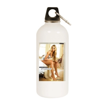 Zoe Salmon White Water Bottle With Carabiner