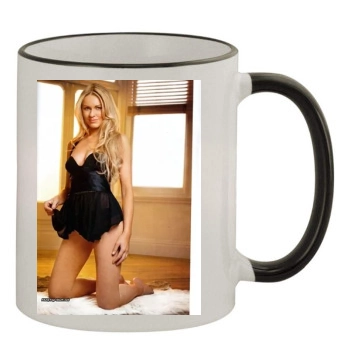 Zoe Salmon 11oz Colored Rim & Handle Mug