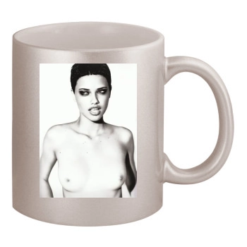 Adriana Lima 11oz Metallic Silver Mug