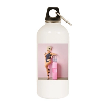 Kylie Jenner White Water Bottle With Carabiner