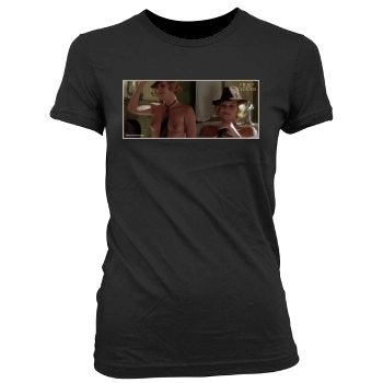 Charlize Theron Women's Junior Cut Crewneck T-Shirt