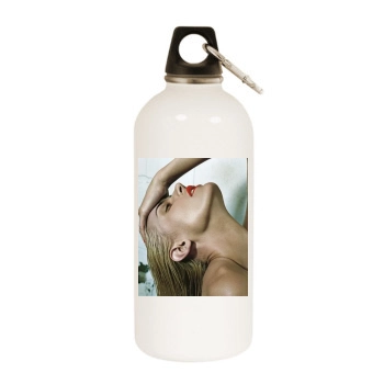 Eva Jay Kubatova White Water Bottle With Carabiner