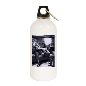 Eva Mendes White Water Bottle With Carabiner