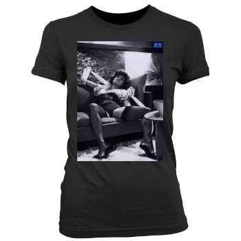 Eva Mendes Women's Junior Cut Crewneck T-Shirt