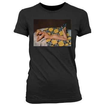 Eva Padberg Women's Junior Cut Crewneck T-Shirt