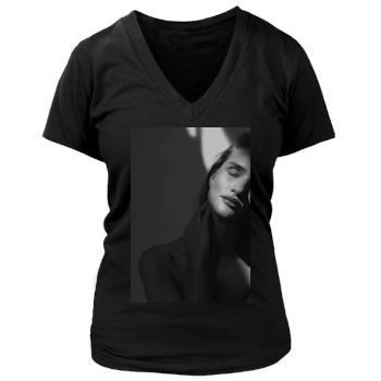 Rosie Huntington-Whiteley Women's Deep V-Neck TShirt