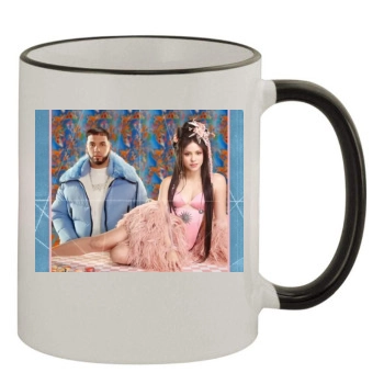 Shakira 11oz Colored Rim & Handle Mug