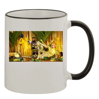 Shakira 11oz Colored Rim & Handle Mug