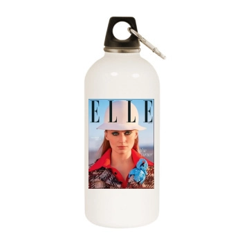 Sophie Turner White Water Bottle With Carabiner