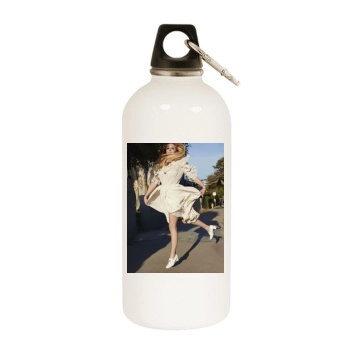 Sophie Turner White Water Bottle With Carabiner