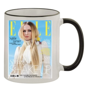 Sophie Turner 11oz Colored Rim & Handle Mug