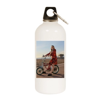 Sophie Turner White Water Bottle With Carabiner