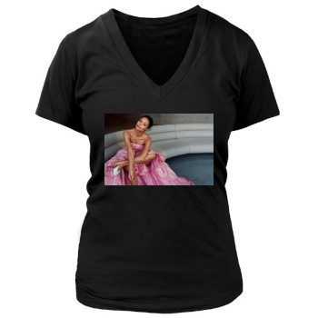 Thandie Newton Women's Deep V-Neck TShirt