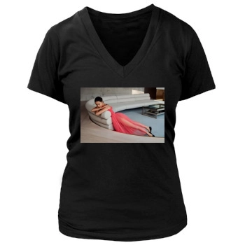 Thandie Newton Women's Deep V-Neck TShirt