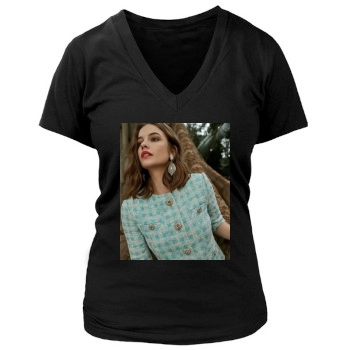 Barbara Palvin Women's Deep V-Neck TShirt