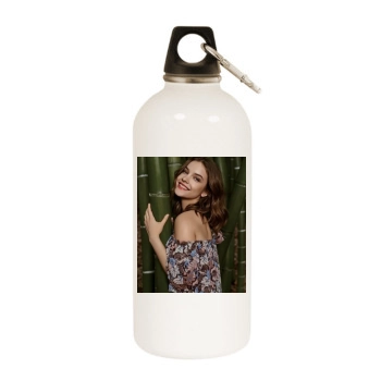 Barbara Palvin White Water Bottle With Carabiner