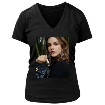 Barbara Palvin Women's Deep V-Neck TShirt