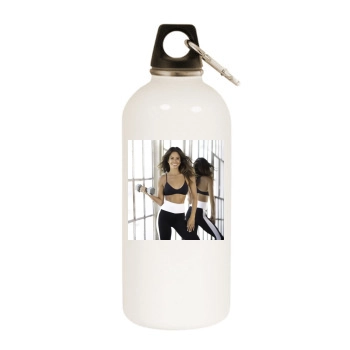 Brooke Burke White Water Bottle With Carabiner