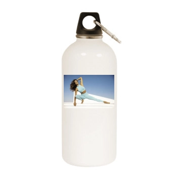 Brooke Burke White Water Bottle With Carabiner