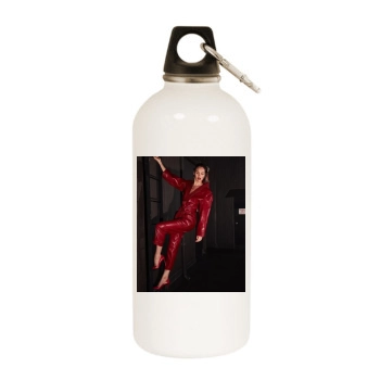 Candice Swanepoel White Water Bottle With Carabiner