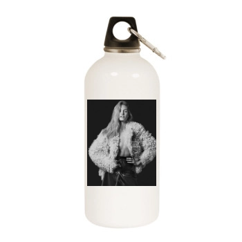 Candice Swanepoel White Water Bottle With Carabiner