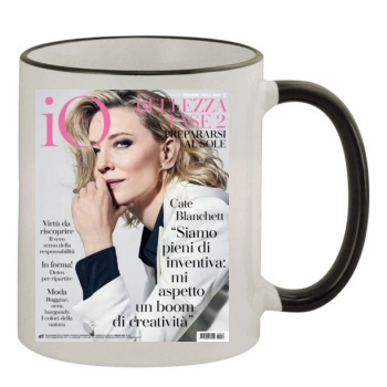 Cate Blanchett 11oz Colored Rim & Handle Mug