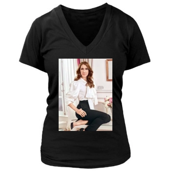 Celine Dion Women's Deep V-Neck TShirt