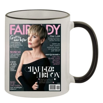 Charlize Theron 11oz Colored Rim & Handle Mug