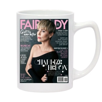 Charlize Theron 14oz White Statesman Mug